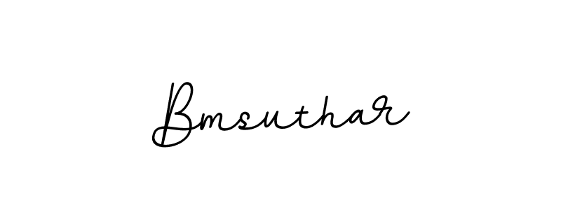 Design your own signature with our free online signature maker. With this signature software, you can create a handwritten (BallpointsItalic-DORy9) signature for name Bmsuthar. Bmsuthar signature style 11 images and pictures png