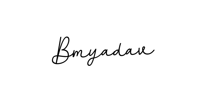 The best way (BallpointsItalic-DORy9) to make a short signature is to pick only two or three words in your name. The name Bmyadav include a total of six letters. For converting this name. Bmyadav signature style 11 images and pictures png