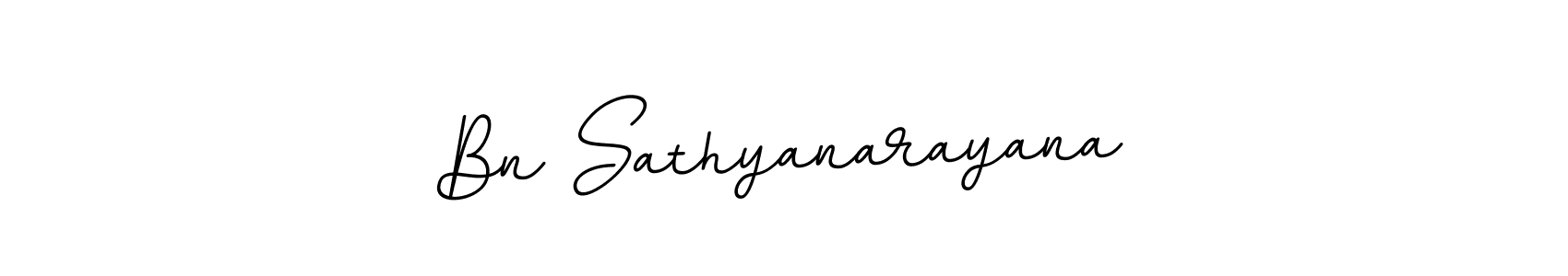 Design your own signature with our free online signature maker. With this signature software, you can create a handwritten (BallpointsItalic-DORy9) signature for name Bn Sathyanarayana. Bn Sathyanarayana signature style 11 images and pictures png