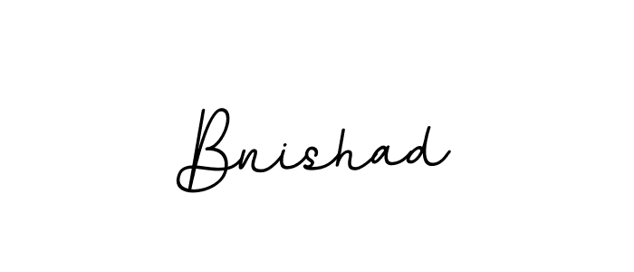 Design your own signature with our free online signature maker. With this signature software, you can create a handwritten (BallpointsItalic-DORy9) signature for name Bnishad. Bnishad signature style 11 images and pictures png