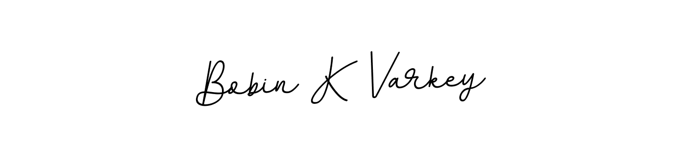 if you are searching for the best signature style for your name Bobin K Varkey. so please give up your signature search. here we have designed multiple signature styles  using BallpointsItalic-DORy9. Bobin K Varkey signature style 11 images and pictures png