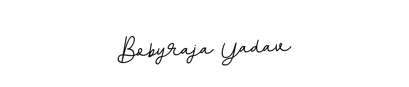 Create a beautiful signature design for name Bobyraja Yadav. With this signature (BallpointsItalic-DORy9) fonts, you can make a handwritten signature for free. Bobyraja Yadav signature style 11 images and pictures png