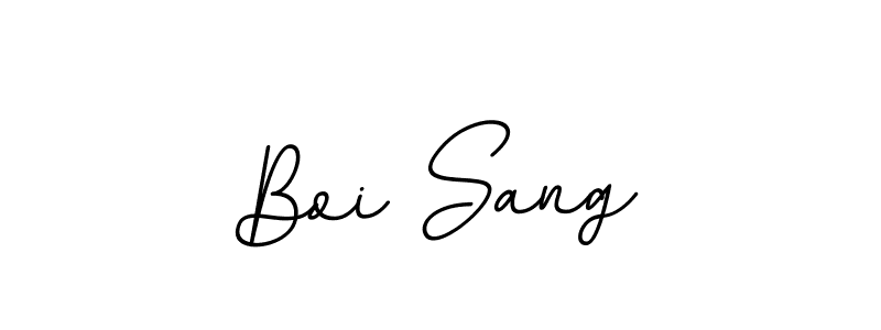 The best way (BallpointsItalic-DORy9) to make a short signature is to pick only two or three words in your name. The name Boi Sang include a total of six letters. For converting this name. Boi Sang signature style 11 images and pictures png