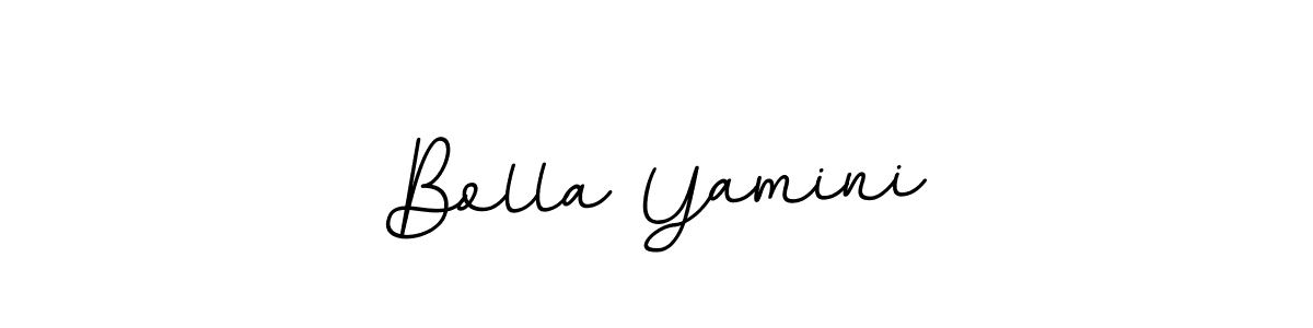The best way (BallpointsItalic-DORy9) to make a short signature is to pick only two or three words in your name. The name Bolla Yamini include a total of six letters. For converting this name. Bolla Yamini signature style 11 images and pictures png
