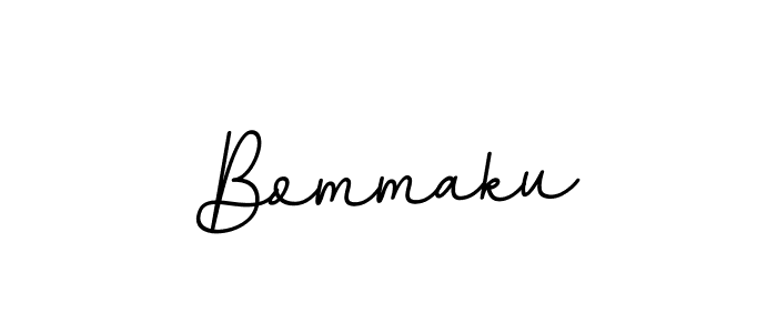 Design your own signature with our free online signature maker. With this signature software, you can create a handwritten (BallpointsItalic-DORy9) signature for name Bommaku. Bommaku signature style 11 images and pictures png