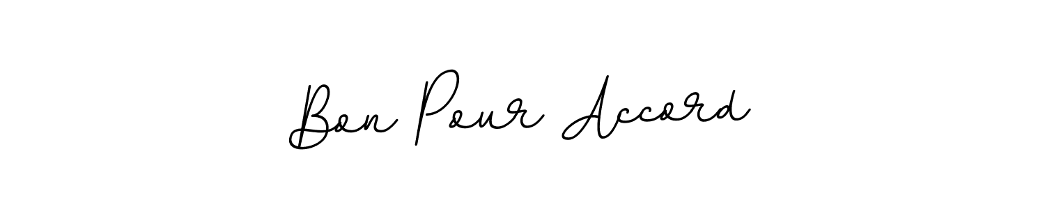 Create a beautiful signature design for name Bon Pour Accord. With this signature (BallpointsItalic-DORy9) fonts, you can make a handwritten signature for free. Bon Pour Accord signature style 11 images and pictures png