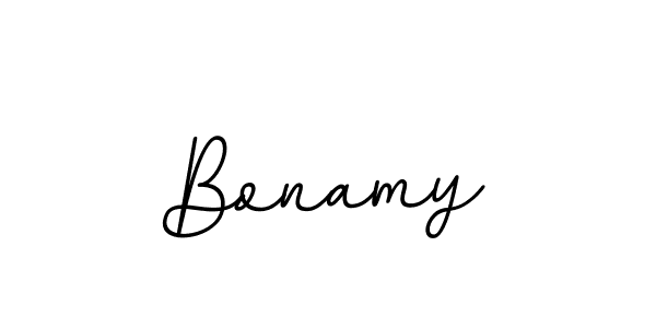 Create a beautiful signature design for name Bonamy. With this signature (BallpointsItalic-DORy9) fonts, you can make a handwritten signature for free. Bonamy signature style 11 images and pictures png