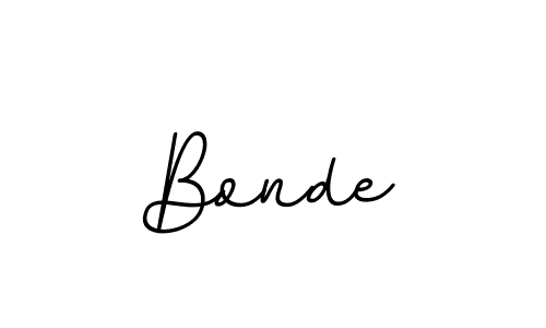 Use a signature maker to create a handwritten signature online. With this signature software, you can design (BallpointsItalic-DORy9) your own signature for name Bonde. Bonde signature style 11 images and pictures png