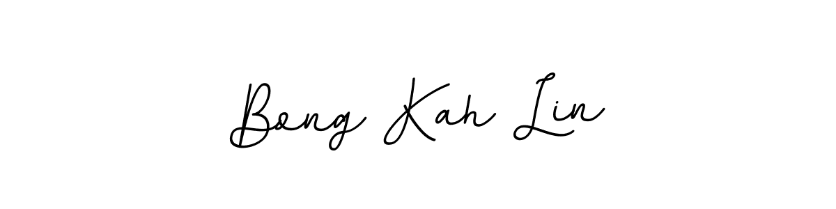 How to make Bong Kah Lin name signature. Use BallpointsItalic-DORy9 style for creating short signs online. This is the latest handwritten sign. Bong Kah Lin signature style 11 images and pictures png