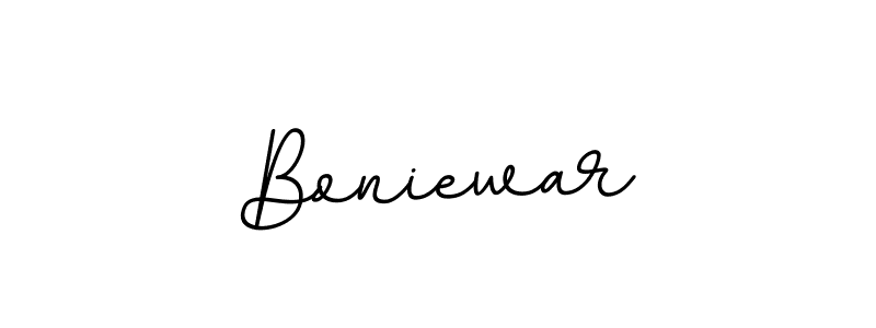 Make a beautiful signature design for name Boniewar. With this signature (BallpointsItalic-DORy9) style, you can create a handwritten signature for free. Boniewar signature style 11 images and pictures png
