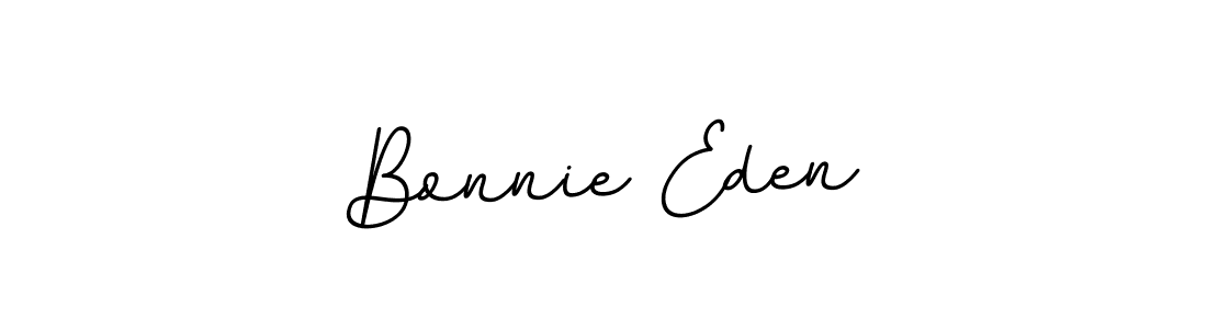 How to make Bonnie Eden name signature. Use BallpointsItalic-DORy9 style for creating short signs online. This is the latest handwritten sign. Bonnie Eden signature style 11 images and pictures png