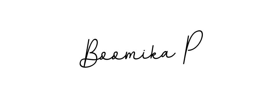 It looks lik you need a new signature style for name Boomika P. Design unique handwritten (BallpointsItalic-DORy9) signature with our free signature maker in just a few clicks. Boomika P signature style 11 images and pictures png