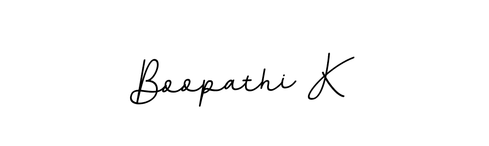 It looks lik you need a new signature style for name Boopathi K. Design unique handwritten (BallpointsItalic-DORy9) signature with our free signature maker in just a few clicks. Boopathi K signature style 11 images and pictures png