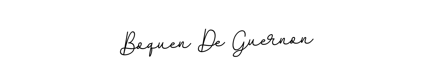 Design your own signature with our free online signature maker. With this signature software, you can create a handwritten (BallpointsItalic-DORy9) signature for name Boquen De Guernon. Boquen De Guernon signature style 11 images and pictures png