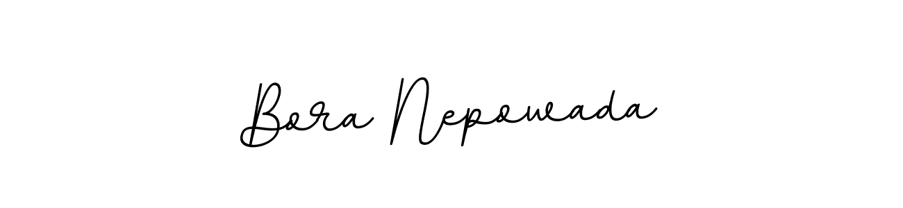 Create a beautiful signature design for name Bora Nepowada. With this signature (BallpointsItalic-DORy9) fonts, you can make a handwritten signature for free. Bora Nepowada signature style 11 images and pictures png