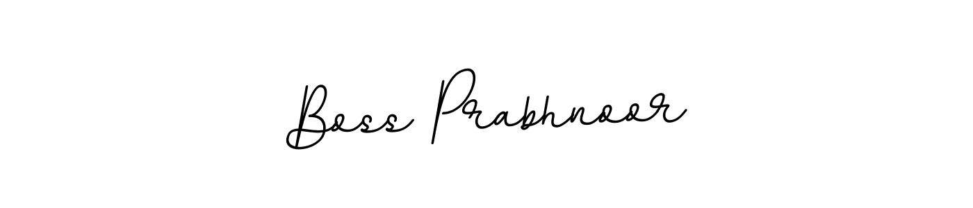 Create a beautiful signature design for name Boss Prabhnoor. With this signature (BallpointsItalic-DORy9) fonts, you can make a handwritten signature for free. Boss Prabhnoor signature style 11 images and pictures png