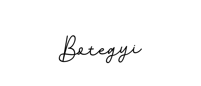 Design your own signature with our free online signature maker. With this signature software, you can create a handwritten (BallpointsItalic-DORy9) signature for name Botegyi. Botegyi signature style 11 images and pictures png