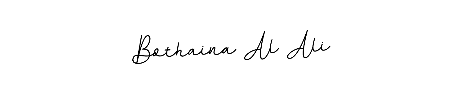 Create a beautiful signature design for name Bothaina Al Ali. With this signature (BallpointsItalic-DORy9) fonts, you can make a handwritten signature for free. Bothaina Al Ali signature style 11 images and pictures png