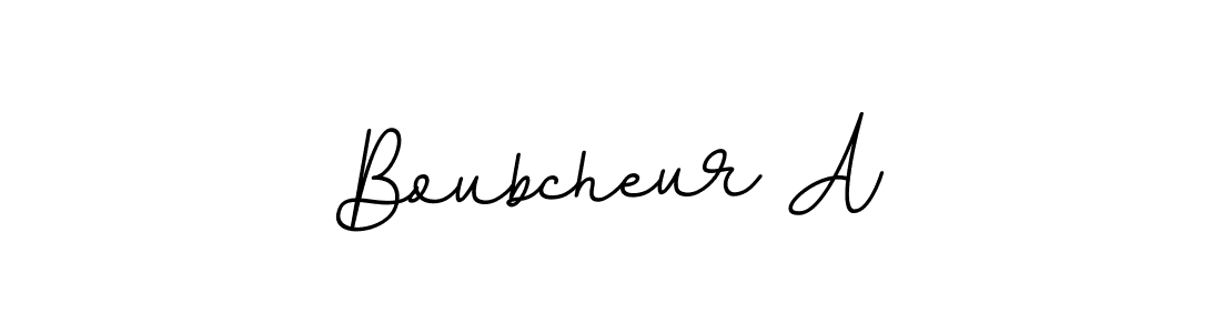 Design your own signature with our free online signature maker. With this signature software, you can create a handwritten (BallpointsItalic-DORy9) signature for name Boubcheur A. Boubcheur A signature style 11 images and pictures png