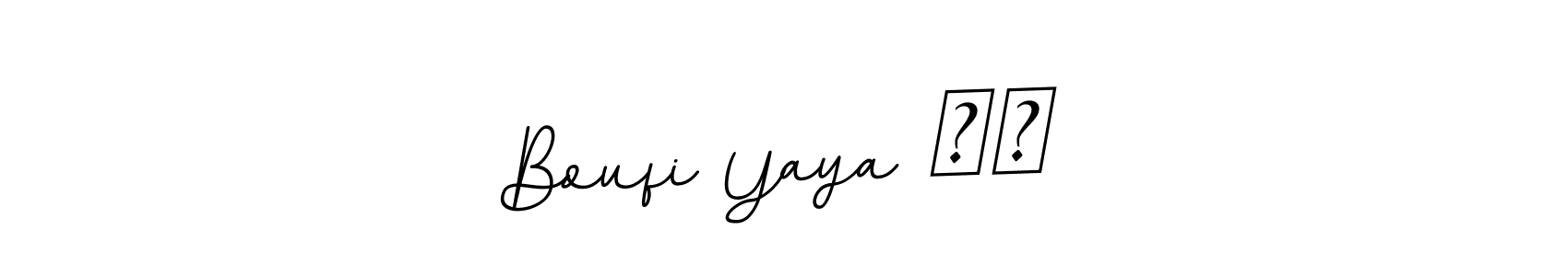 Create a beautiful signature design for name Boufi Yaya ❤️. With this signature (BallpointsItalic-DORy9) fonts, you can make a handwritten signature for free. Boufi Yaya ❤️ signature style 11 images and pictures png