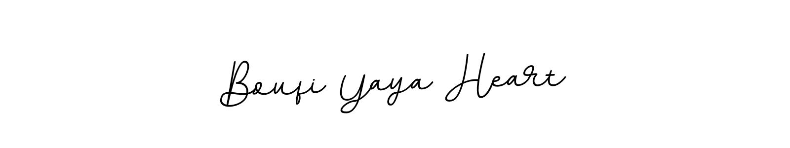 Create a beautiful signature design for name Boufi Yaya Heart. With this signature (BallpointsItalic-DORy9) fonts, you can make a handwritten signature for free. Boufi Yaya Heart signature style 11 images and pictures png