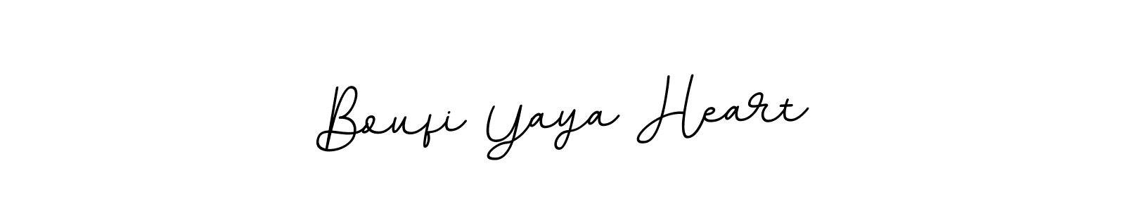 Create a beautiful signature design for name Boufi Yaya Heart. With this signature (BallpointsItalic-DORy9) fonts, you can make a handwritten signature for free. Boufi Yaya Heart signature style 11 images and pictures png