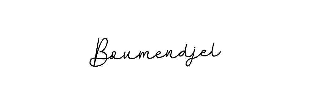 Design your own signature with our free online signature maker. With this signature software, you can create a handwritten (BallpointsItalic-DORy9) signature for name Boumendjel. Boumendjel signature style 11 images and pictures png