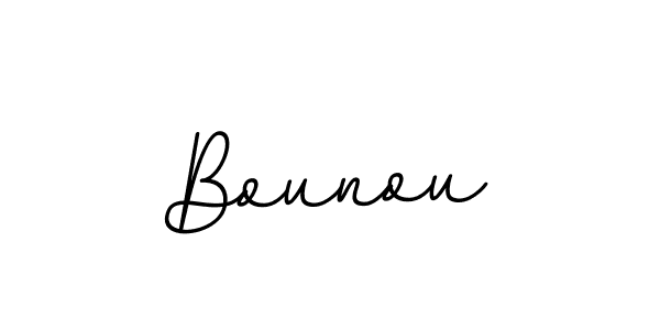 How to make Bounou name signature. Use BallpointsItalic-DORy9 style for creating short signs online. This is the latest handwritten sign. Bounou signature style 11 images and pictures png