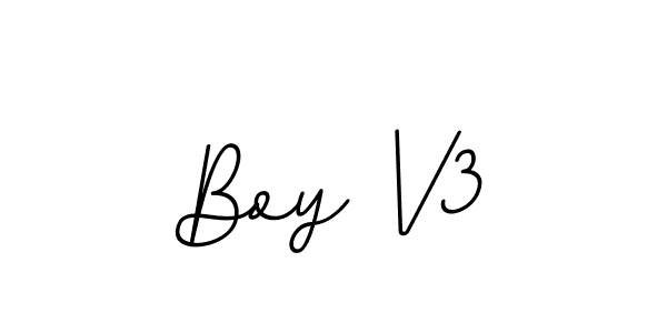 Also we have Boy V3 name is the best signature style. Create professional handwritten signature collection using BallpointsItalic-DORy9 autograph style. Boy V3 signature style 11 images and pictures png