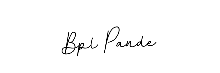 Design your own signature with our free online signature maker. With this signature software, you can create a handwritten (BallpointsItalic-DORy9) signature for name Bpl Pande. Bpl Pande signature style 11 images and pictures png