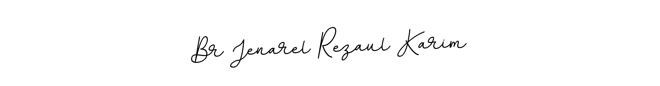 This is the best signature style for the Br Jenarel Rezaul Karim name. Also you like these signature font (BallpointsItalic-DORy9). Mix name signature. Br Jenarel Rezaul Karim signature style 11 images and pictures png