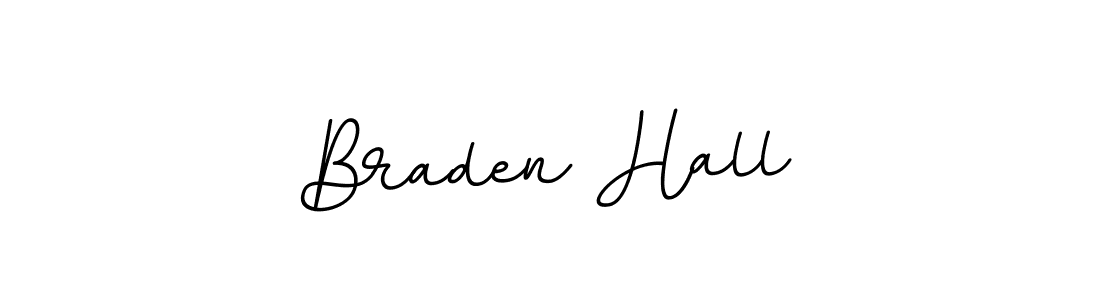 Use a signature maker to create a handwritten signature online. With this signature software, you can design (BallpointsItalic-DORy9) your own signature for name Braden Hall. Braden Hall signature style 11 images and pictures png