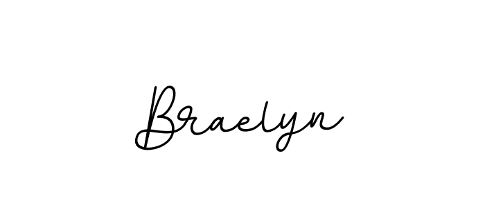 You should practise on your own different ways (BallpointsItalic-DORy9) to write your name (Braelyn) in signature. don't let someone else do it for you. Braelyn signature style 11 images and pictures png