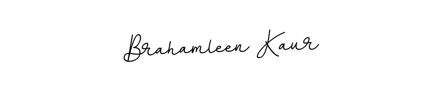 if you are searching for the best signature style for your name Brahamleen Kaur. so please give up your signature search. here we have designed multiple signature styles  using BallpointsItalic-DORy9. Brahamleen Kaur signature style 11 images and pictures png