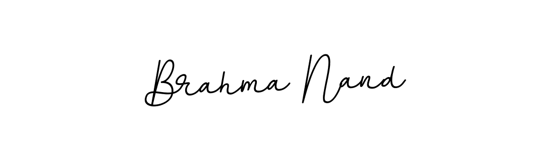 Use a signature maker to create a handwritten signature online. With this signature software, you can design (BallpointsItalic-DORy9) your own signature for name Brahma Nand. Brahma Nand signature style 11 images and pictures png