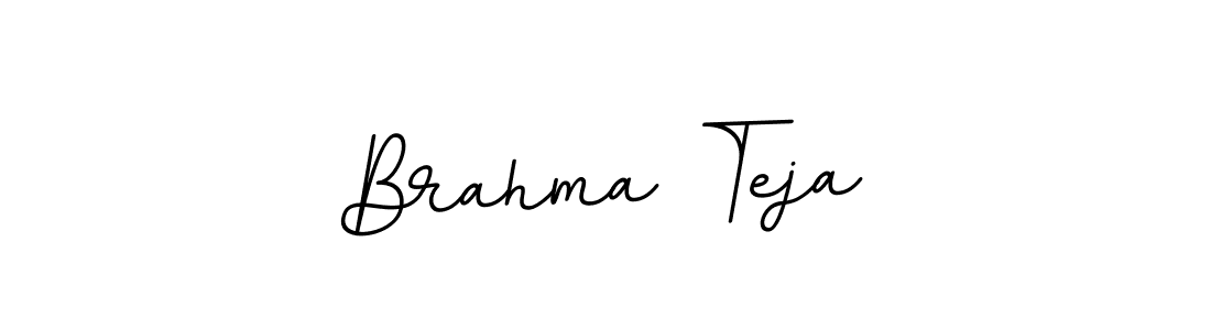 The best way (BallpointsItalic-DORy9) to make a short signature is to pick only two or three words in your name. The name Brahma Teja include a total of six letters. For converting this name. Brahma Teja signature style 11 images and pictures png