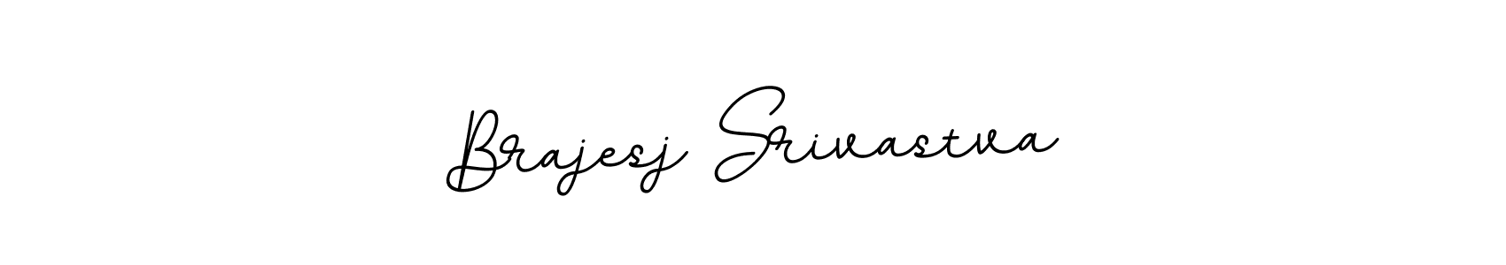 How to make Brajesj Srivastva name signature. Use BallpointsItalic-DORy9 style for creating short signs online. This is the latest handwritten sign. Brajesj Srivastva signature style 11 images and pictures png