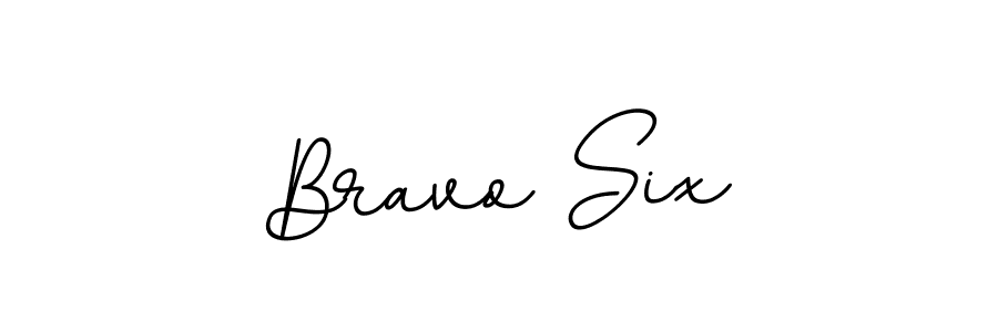 Bravo Six stylish signature style. Best Handwritten Sign (BallpointsItalic-DORy9) for my name. Handwritten Signature Collection Ideas for my name Bravo Six. Bravo Six signature style 11 images and pictures png