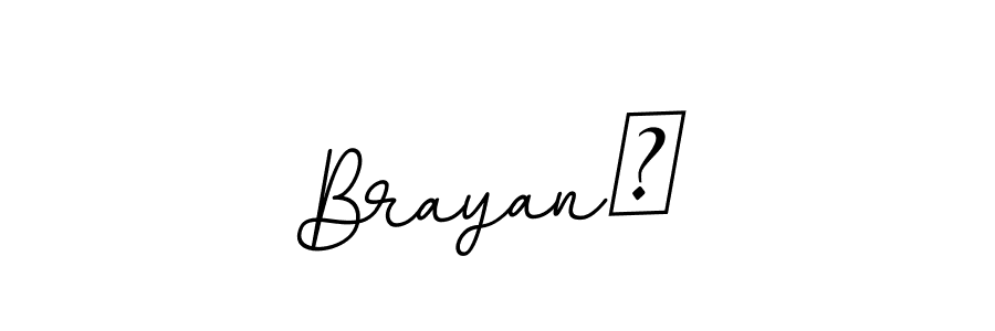 Create a beautiful signature design for name Brayan♡. With this signature (BallpointsItalic-DORy9) fonts, you can make a handwritten signature for free. Brayan♡ signature style 11 images and pictures png