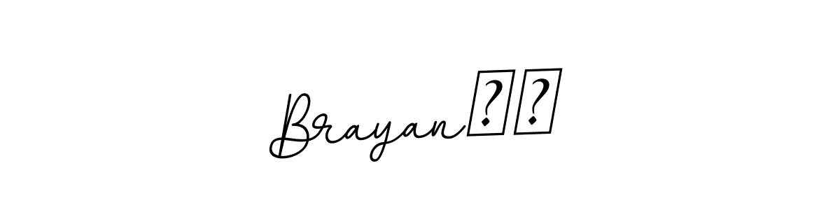 Use a signature maker to create a handwritten signature online. With this signature software, you can design (BallpointsItalic-DORy9) your own signature for name Brayan❤️. Brayan❤️ signature style 11 images and pictures png