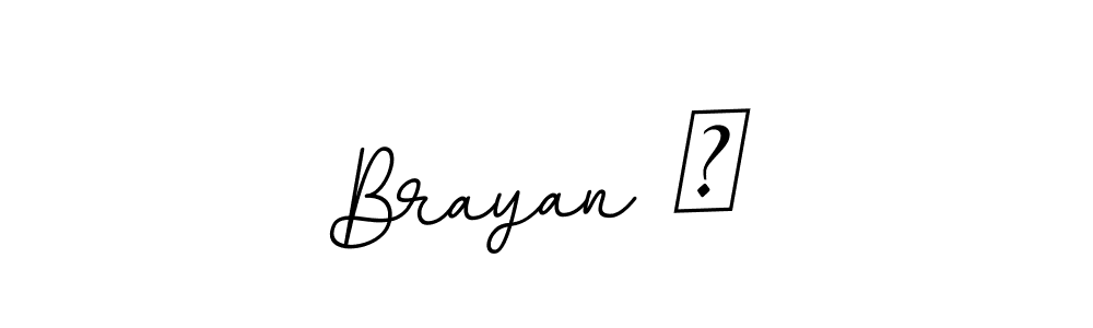 This is the best signature style for the Brayan ♡ name. Also you like these signature font (BallpointsItalic-DORy9). Mix name signature. Brayan ♡ signature style 11 images and pictures png