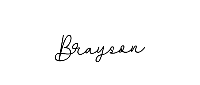 You should practise on your own different ways (BallpointsItalic-DORy9) to write your name (Brayson) in signature. don't let someone else do it for you. Brayson signature style 11 images and pictures png