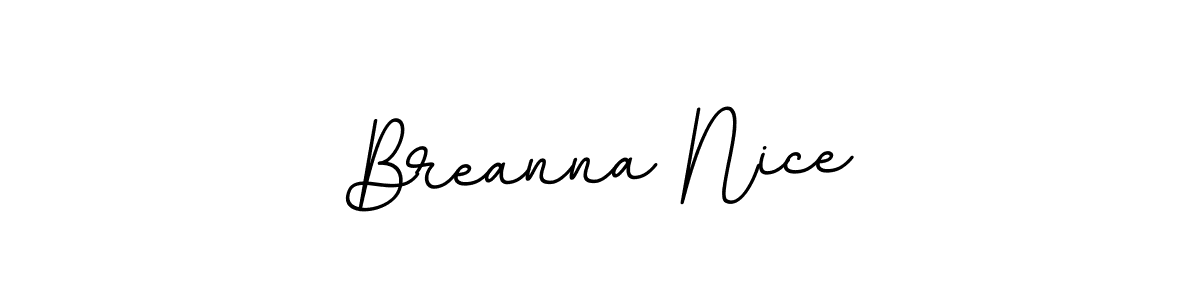 if you are searching for the best signature style for your name Breanna Nice. so please give up your signature search. here we have designed multiple signature styles  using BallpointsItalic-DORy9. Breanna Nice signature style 11 images and pictures png