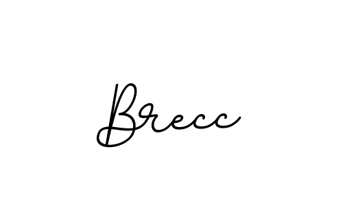 How to make Brecc name signature. Use BallpointsItalic-DORy9 style for creating short signs online. This is the latest handwritten sign. Brecc signature style 11 images and pictures png