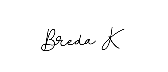 Design your own signature with our free online signature maker. With this signature software, you can create a handwritten (BallpointsItalic-DORy9) signature for name Breda K. Breda K signature style 11 images and pictures png