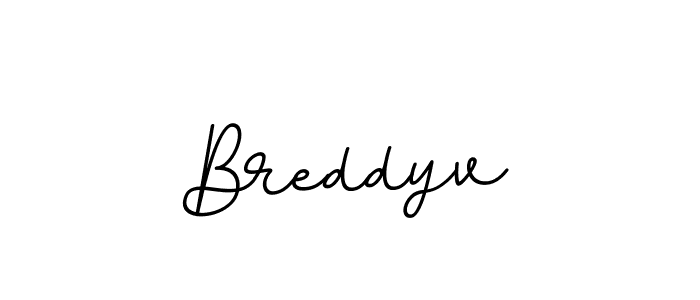 The best way (BallpointsItalic-DORy9) to make a short signature is to pick only two or three words in your name. The name Breddyv include a total of six letters. For converting this name. Breddyv signature style 11 images and pictures png