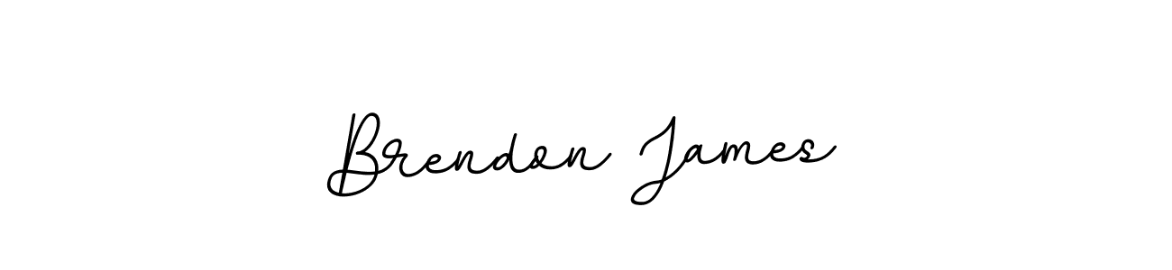 How to make Brendon James name signature. Use BallpointsItalic-DORy9 style for creating short signs online. This is the latest handwritten sign. Brendon James signature style 11 images and pictures png