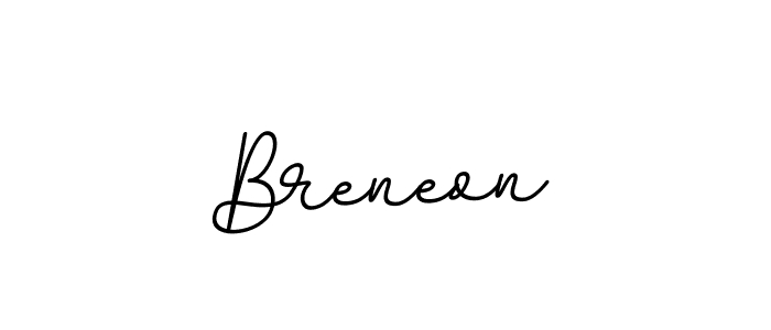 Use a signature maker to create a handwritten signature online. With this signature software, you can design (BallpointsItalic-DORy9) your own signature for name Breneon. Breneon signature style 11 images and pictures png