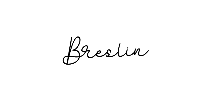 Create a beautiful signature design for name Breslin. With this signature (BallpointsItalic-DORy9) fonts, you can make a handwritten signature for free. Breslin signature style 11 images and pictures png