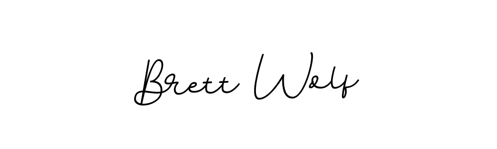 Make a beautiful signature design for name Brett Wolf. With this signature (BallpointsItalic-DORy9) style, you can create a handwritten signature for free. Brett Wolf signature style 11 images and pictures png